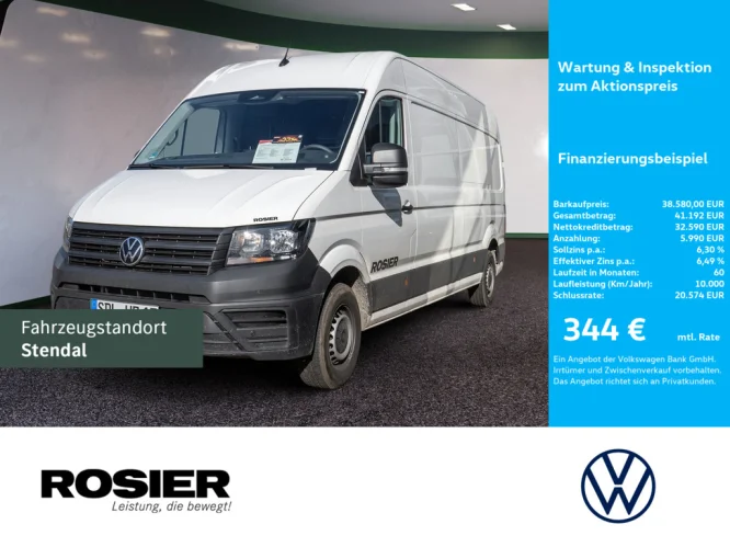 Details zum Fahrzeug: VW Crafter 35 Kasten HD Motor: 2,0 l TDI EU6-EA SCR 103 kW Getriebe: