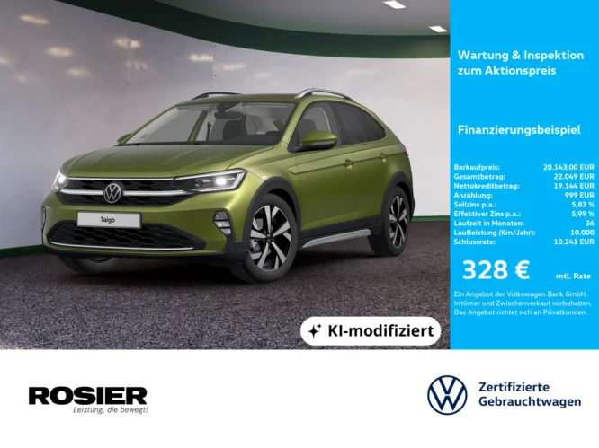 Details zum Fahrzeug: VW Taigo 1.0 TSI DSG Style