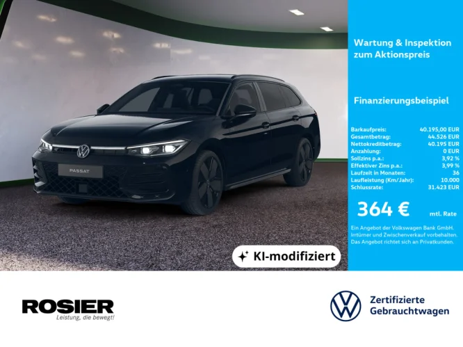 Details zum Fahrzeug: VW Passat 2.0 TDI DSG R-Line BLACK