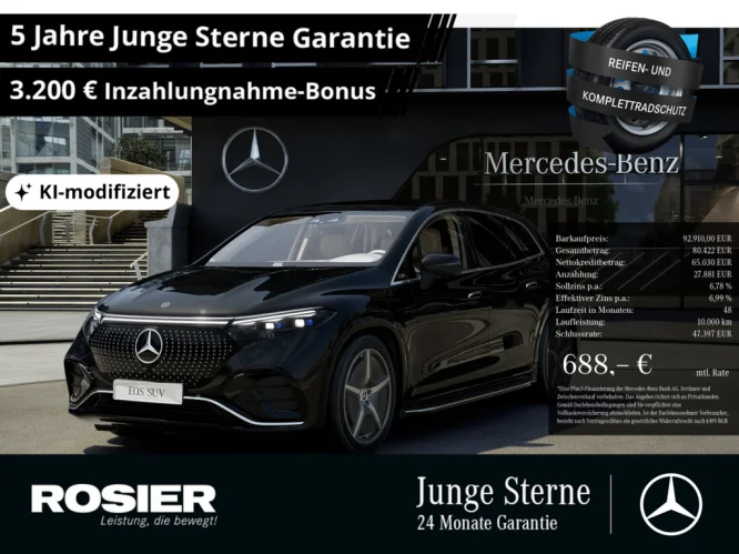 Details zum Fahrzeug: MERCEDES-BENZ EQS 580 4M SUV AMG Sport Premium+ Hyperscreen