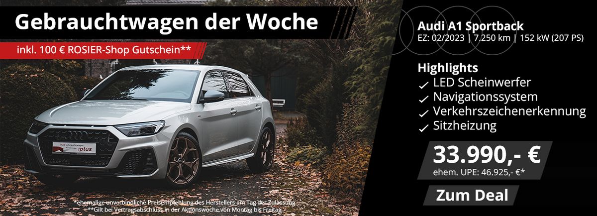ROSIER Gebrauchtwagen der Woche; Audi A1
