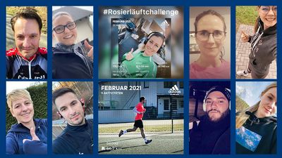 Mitarbeiter Fotocollage #rosierläuft