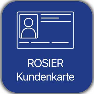 In der ROSIER APP haben Sie Ihre digitale ROSIER Kundenkarte immer mit dabei.