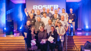 Geschäftsführer Heinrich Rosier mit den geehrten Jubilaren der ROSIER-Gruppe.