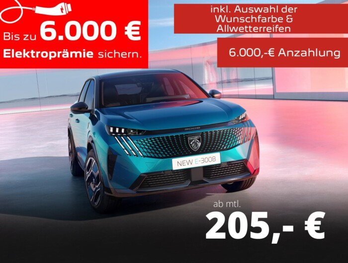 Der PEUGEOT E-3008 Allure Business Elektromotor 210 