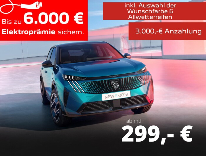 Der PEUGEOT E-3008 Allure Business Elektromotor 210 