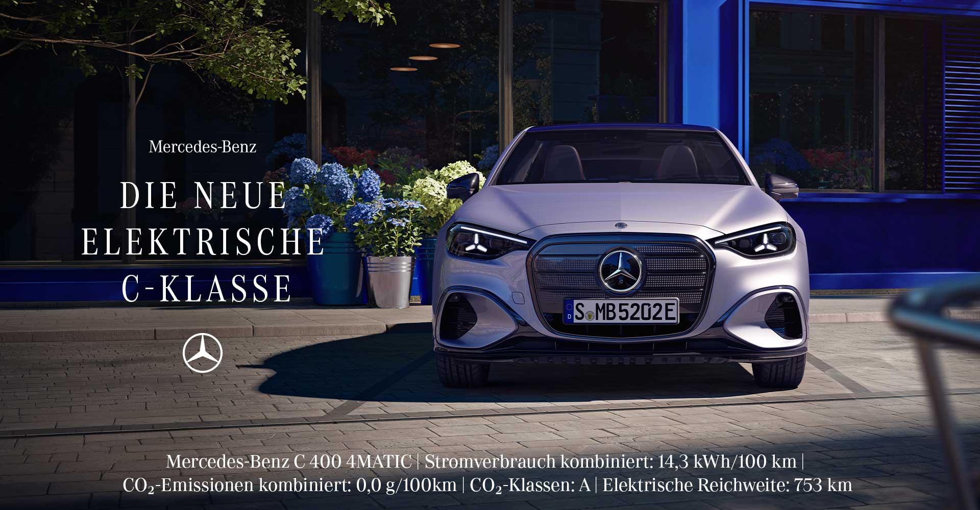 Headerbild Mercedes-Benz - C-Klasse Elektrisch - Gewerbekunden