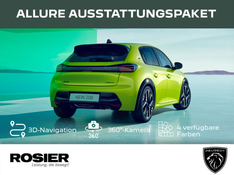 Bild 2 - Der PEUGEOT 208 ALLURE TURBO 100 ab 159 Euro/Monat im Privatkunden-Leasing