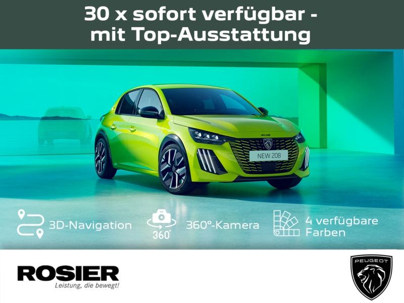 Bild 1 - Der PEUGEOT 208 ALLURE TURBO 100 ab 159 Euro/Monat im Privatkunden-Leasing